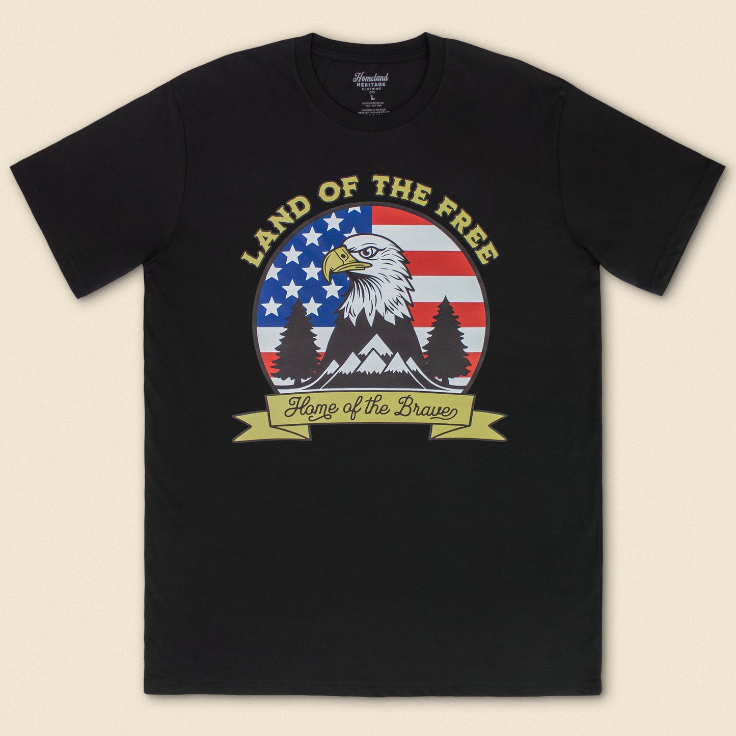 LAND OF THE FREE T-SHIRT - BLACK