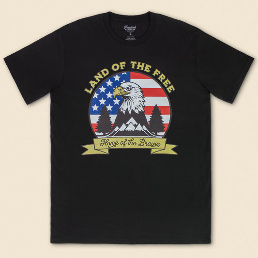 LAND OF THE FREE T-SHIRT - BLACK