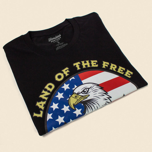 LAND OF THE FREE T-SHIRT - BLACK